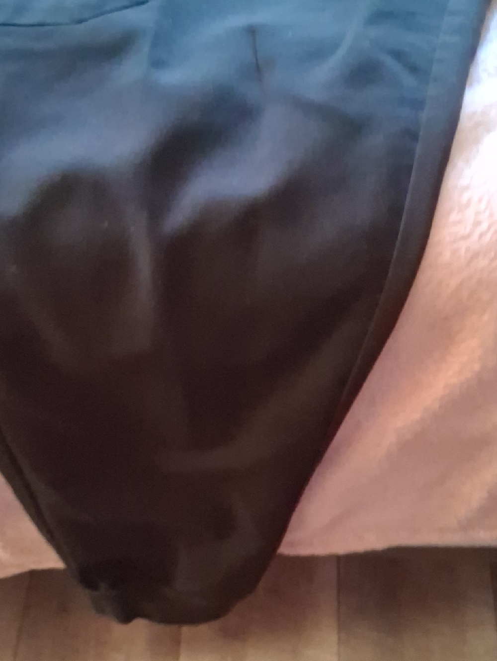 Classic Black Scrub Set - Solid Black Top & Pants Top Is Very Dark Blue - Picture 4 of 7